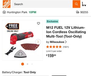 Milwaukee oscillating multi tool (tool only) $120