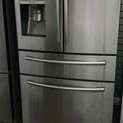 SAMSUNG REFRIGERATOR STAINLESS STEEL 4DOORS WORK PERFECT INCLUDING WARRANTY DELIVERY $799