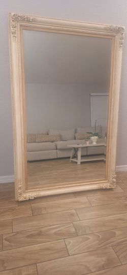 Large wood mirror