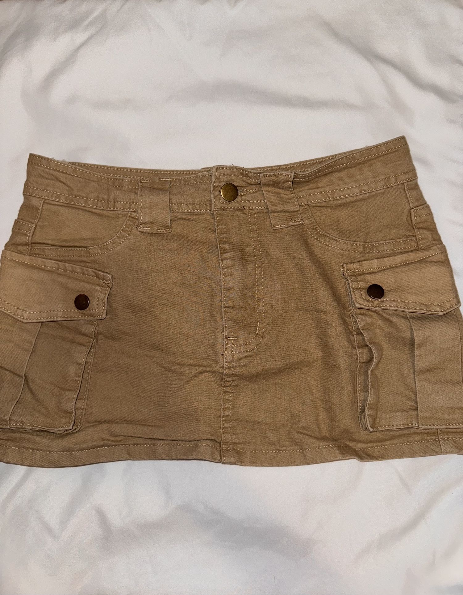 Khaki Mini Skirt SHEIN