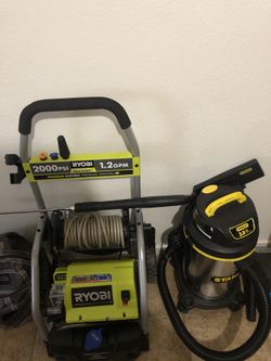 Pressure washer and shop vac literally new