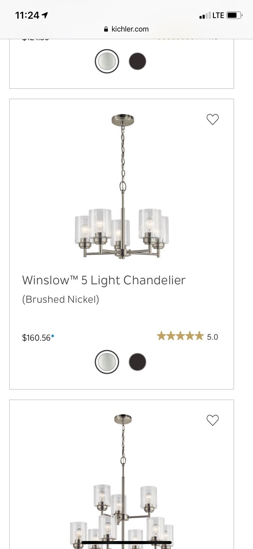Winslow 5 Light Chandelier - New