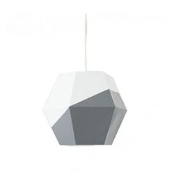 NoJo Hanging Ceiling Pendant Light, Gray/White