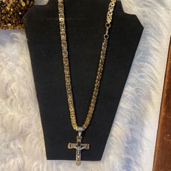 Gold Filled  Crucifix Necklace 