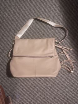 Beige leather Shoulder Bag(Hobo Brand )
