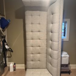 Taupe Tufted Nail Head Myles Sofa