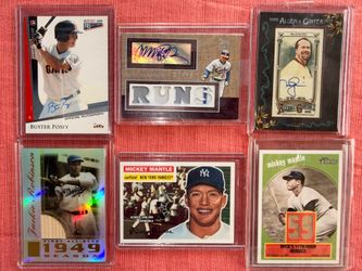 Topps MLB Cards Auto / Numbered Baseball Cards (Mantle, Jackie, Posey, Sandberg, McGwire)