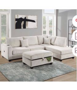 Sectional with ottoman set