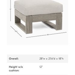 Brand New West Elm Portside ottoman Frame
