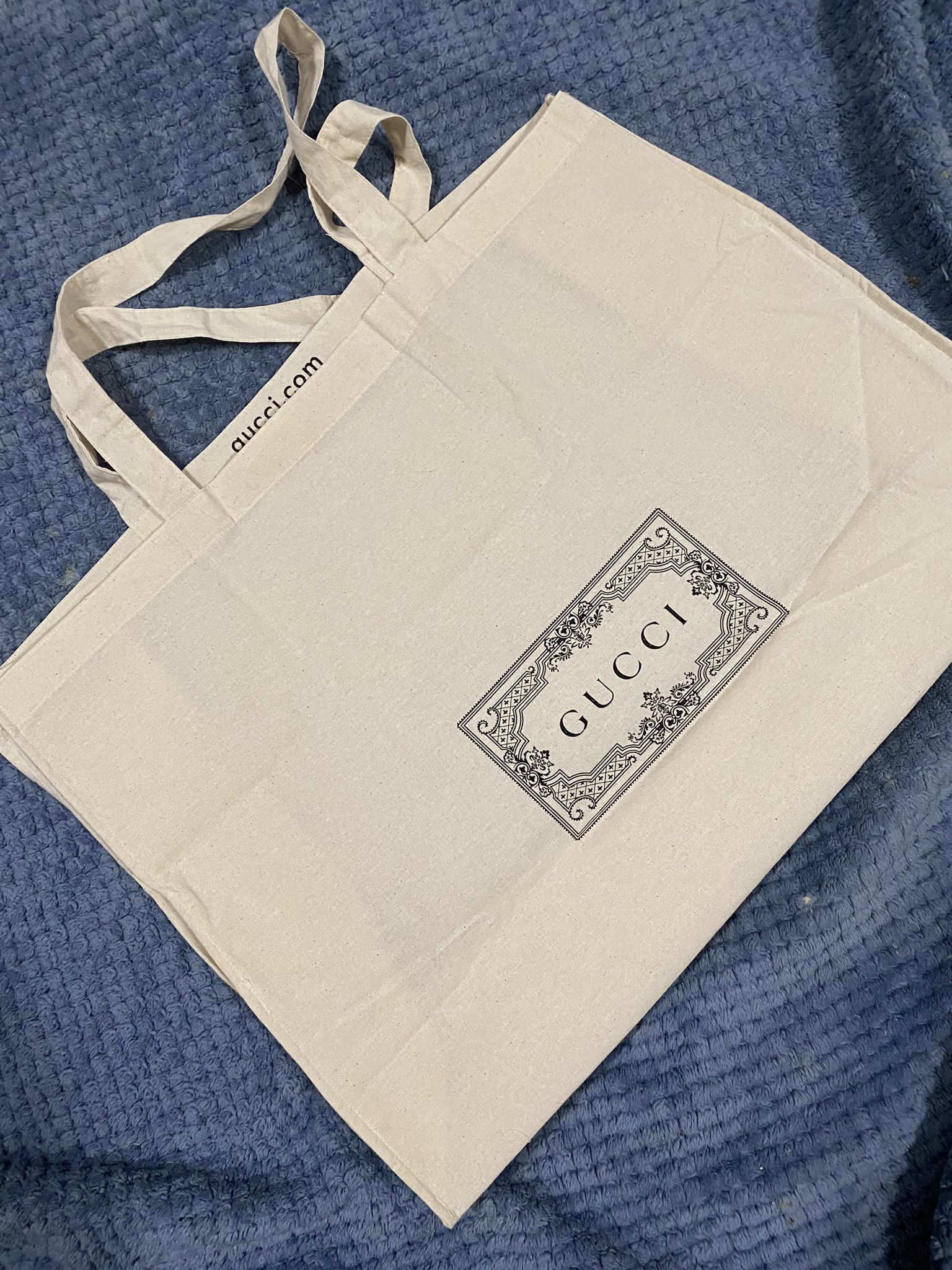 Large Gucci Reusable Cotton Canvas Tote