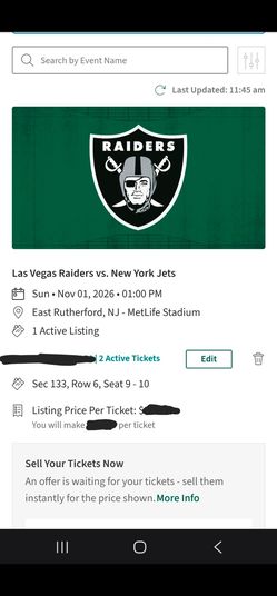 Raiders tickets