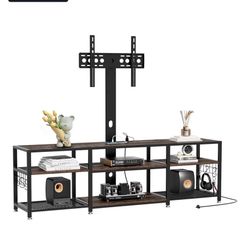 VECELO TV stand with mount for 32-80 inch TVs in the living room and bedroom