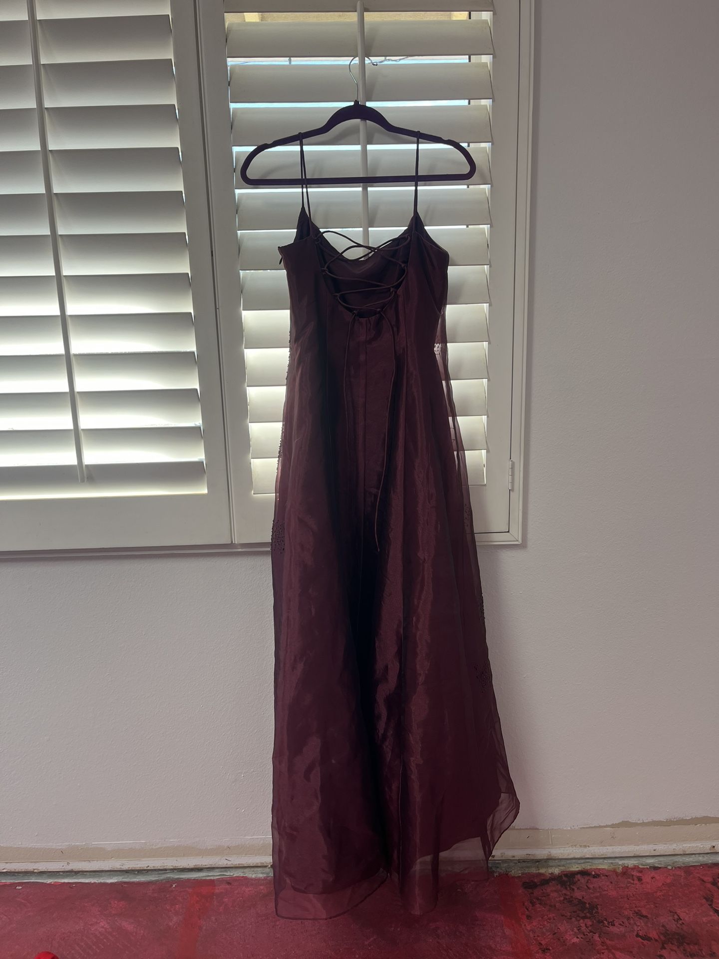 Maroon/burgundy Evening Dress--size 10