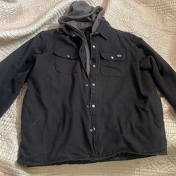 Dickies Black Gray Thick Jacket size  2XL