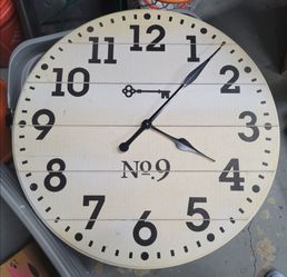 Large Round Farmhouse Wall Clock