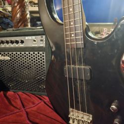 Bass  Guitar And  Amplifier 