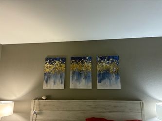 Three piece canvas art
