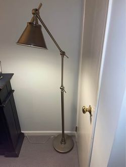 Pottery Barn Architect's Task Floor Lamp Antique Silver