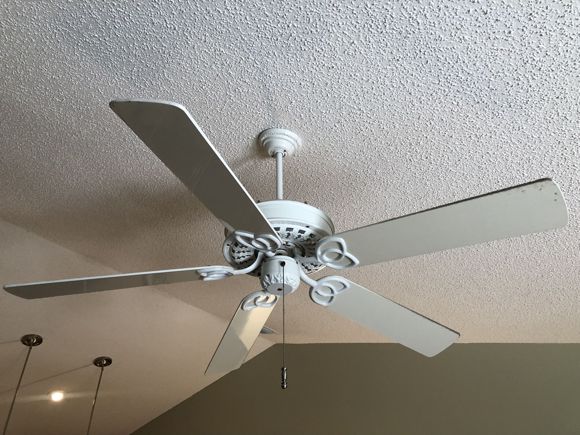 Large 52” White Ceiling Fan - Removed From Ceiling