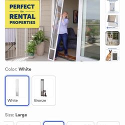 PetSafe Sliding 80 11/16-in Glass Pet Door, White, Large