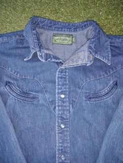 Ralph Lauren polo country denim shirt pearl snap