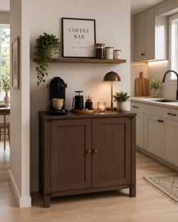 Coffe bar 31.5" Sideboard Buffet Cabinet with Storage
