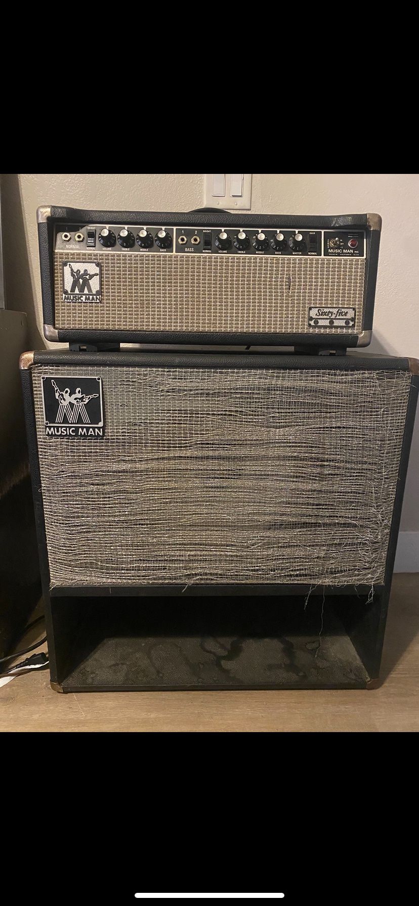 1970s Music Man 65 Head And 2x15 Cab