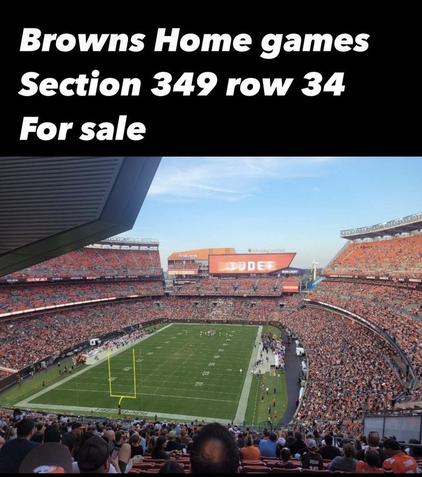 (2) Browns Home Games Seats Available 