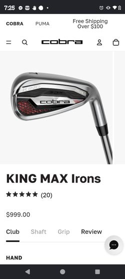 Cobra King Max Irons Golf club complete Set