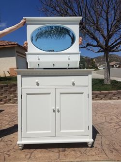 Cabinet and hanging mirror two separate pieces