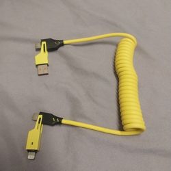 4  in  1    65W   USB   Fast  Charging  Cable  with  Spring
