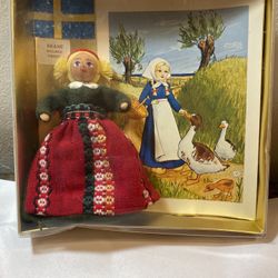 “Skane Villand Härad” Charlotte Weibull Handmade Doll & Postcard Akarp Sweden