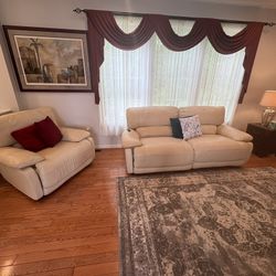 Reclining Leather Couches (2) and Seat