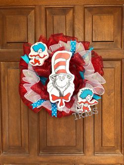 Dr. Seuss door wreath