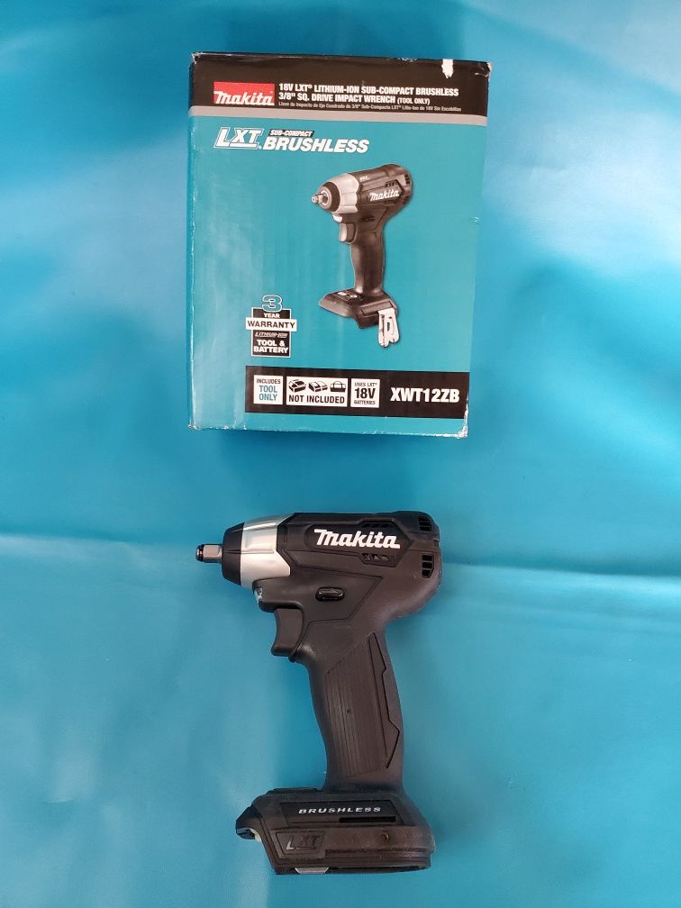 Makita 18-Volt LXT Lithium-Ion Sub-Compact Brushless Cordless 3/8 in. Sq. Drive Impact Wrench (Tool Only) impacto