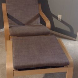 IKEA Chair with Ottoman