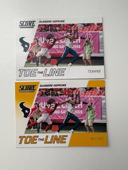 Panini 2016 Score DeAndre Hopkins Texans Toe the Line Insert #3 Lot (2)