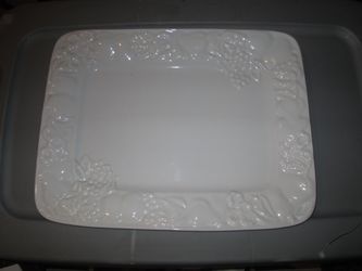 White Glass Platter