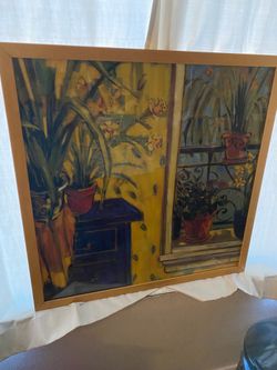 Vintage Z Gallerie Jae Dougall Daffodils Offset Lithograph Framed Art