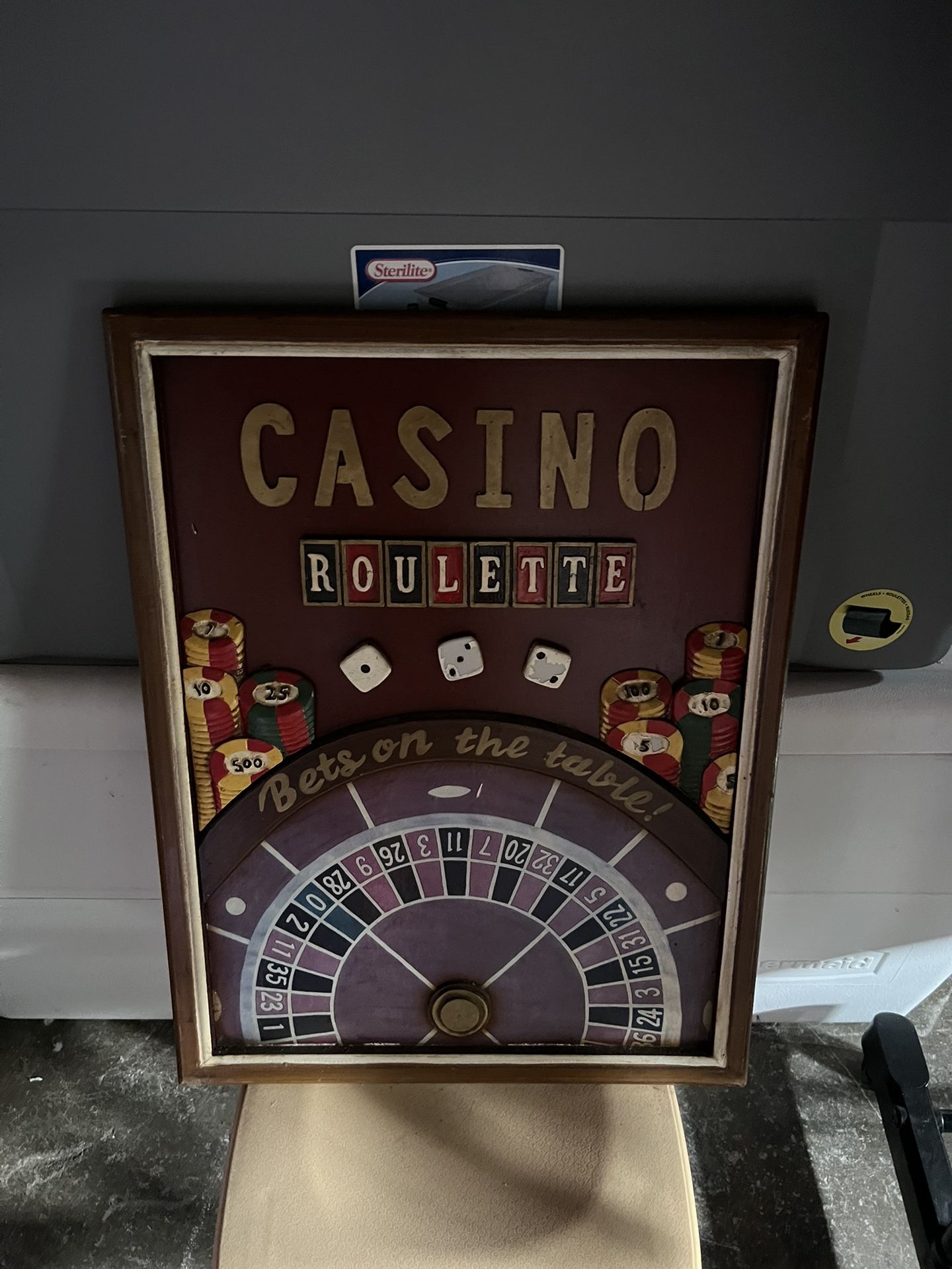 FREE Antique Casino Roulette Hanging Sign