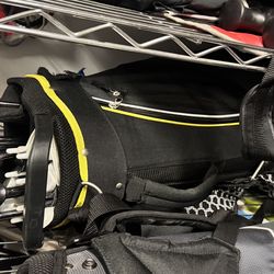 Wilson right hand bag and golf clubs