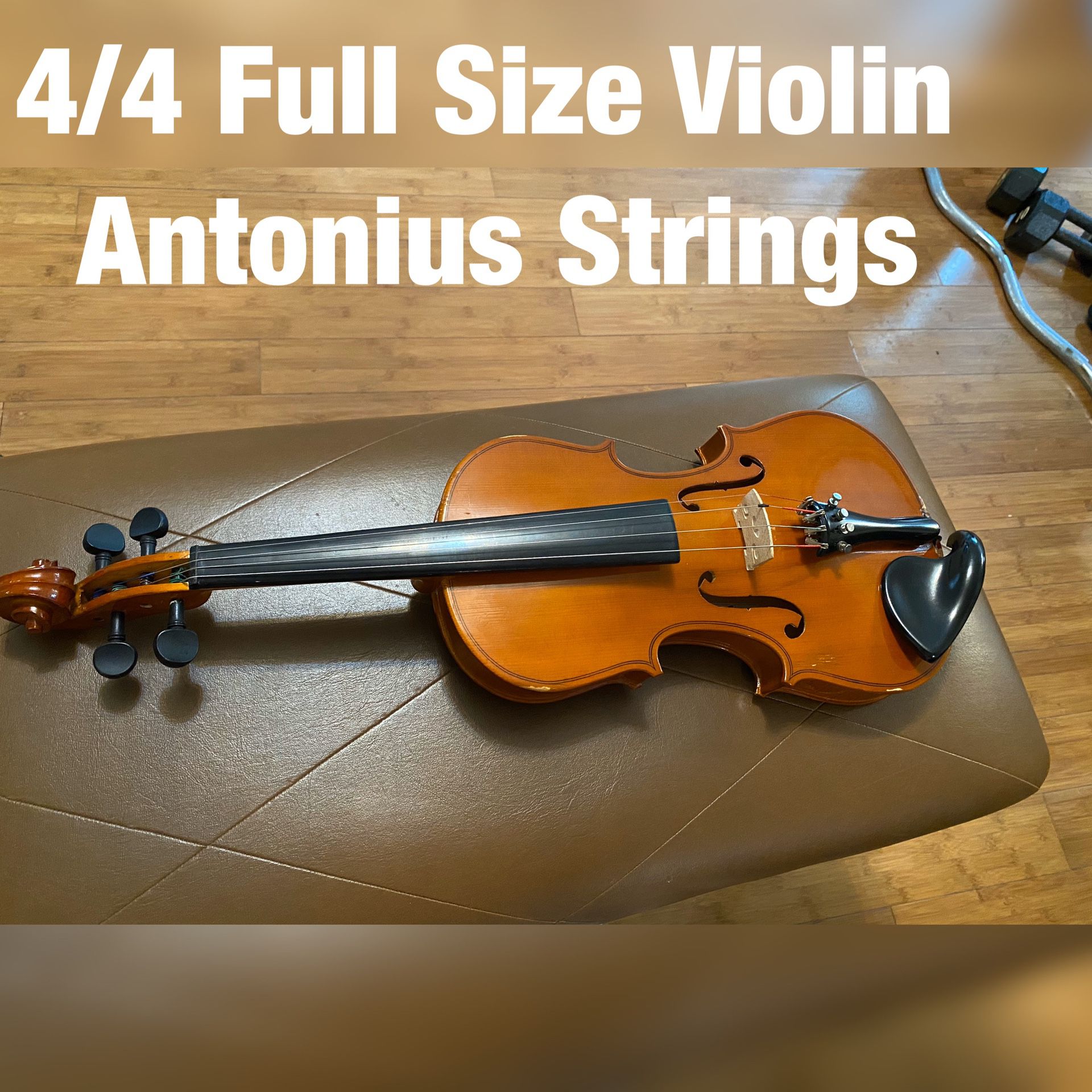 4/4 Full Size Violin Antonius Strings +accessories