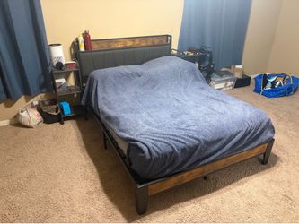 Bed with mattress