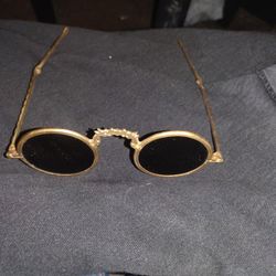 19th CENTURY CHINESE BRASS STEAMPUNK FOLDING GLASSES