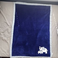 Koala Baby Boy Navy Blue Velour Blanket Mother & Baby Elephant