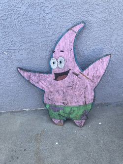 Patrick star wood cutout stand
