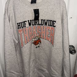 Huf X Thrasher Candlesticks Crewneck / Medium Or Large / New