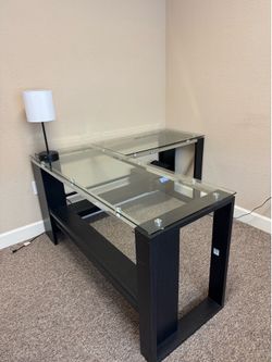 Office Depot glass desk