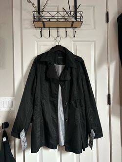 Small Therapy Black Trench Coat Jacket