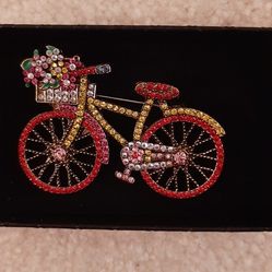 Bicycle Shaped Brooch